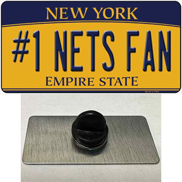 Number 1 Nets Fan Wholesale Novelty Metal Hat Pin Tag