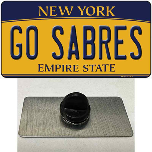 Go Sabres Wholesale Novelty Metal Hat Pin Tag