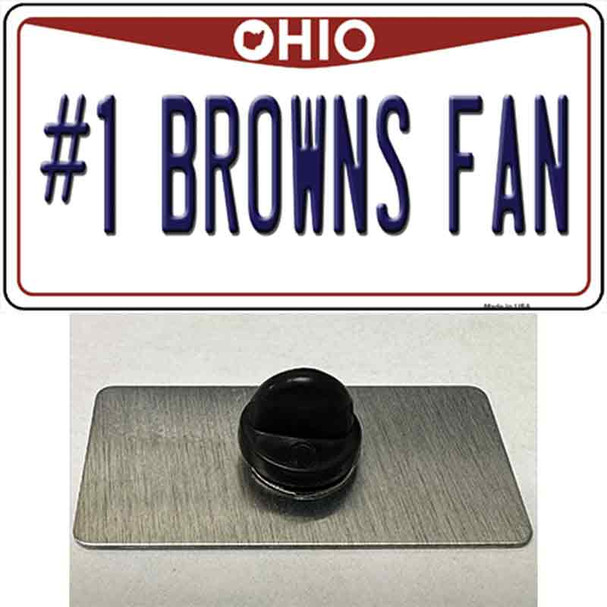 Number 1 Browns Fan Wholesale Novelty Metal Hat Pin Tag