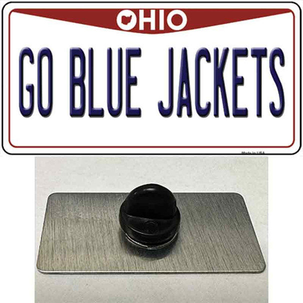 Go Blue Jackets Wholesale Novelty Metal Hat Pin Tag
