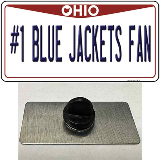 Number 1 Blue Jackets Fan Wholesale Novelty Metal Hat Pin Tag