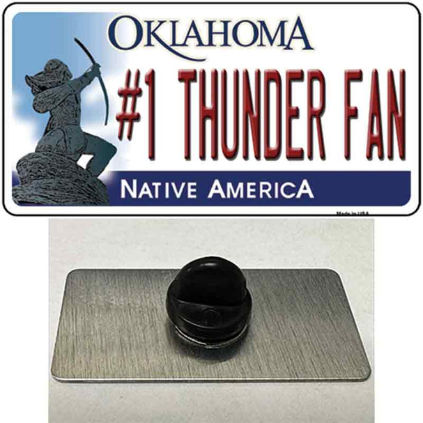 Number 1 Thunder Fan Wholesale Novelty Metal Hat Pin Tag