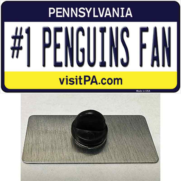 Number 1 Penguins Fan Wholesale Novelty Metal Hat Pin Tag
