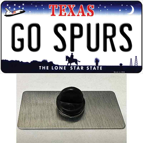 Go Spurs Wholesale Novelty Metal Hat Pin Tag