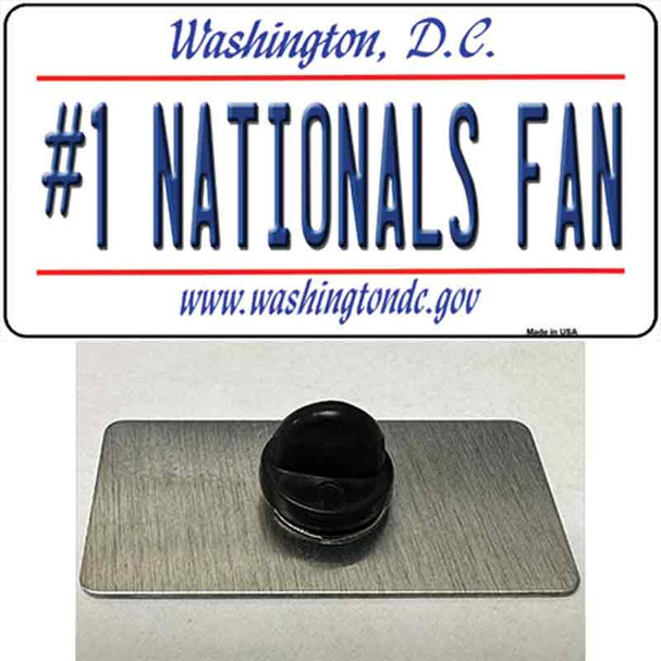 Number 1 Nationals Fan Wholesale Novelty Metal Hat Pin Tag