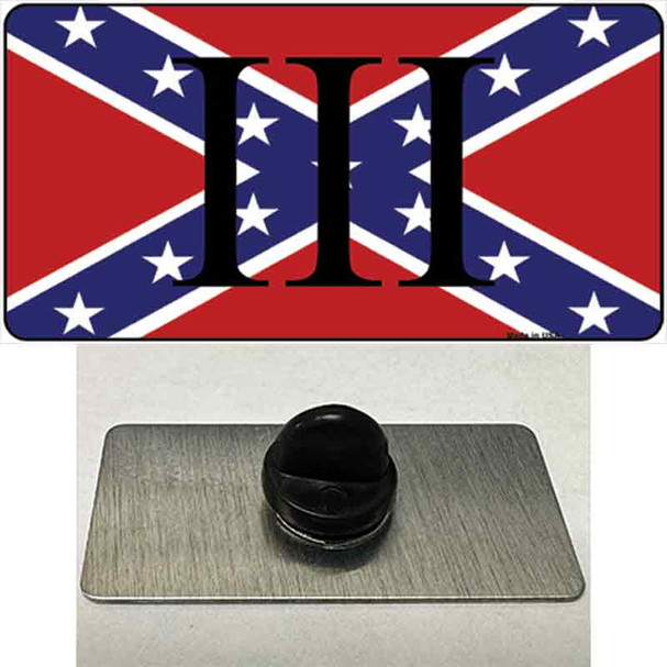 3 Percenter Confederate Wholesale Novelty Metal Hat Pin Tag