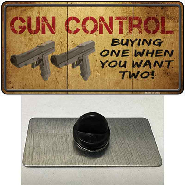 Gun Control Buying Only One Wholesale Novelty Metal Hat Pin Tag