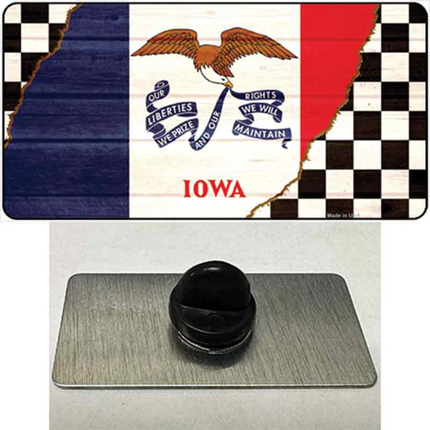 Iowa Racing Flag Wholesale Novelty Metal Hat Pin Tag