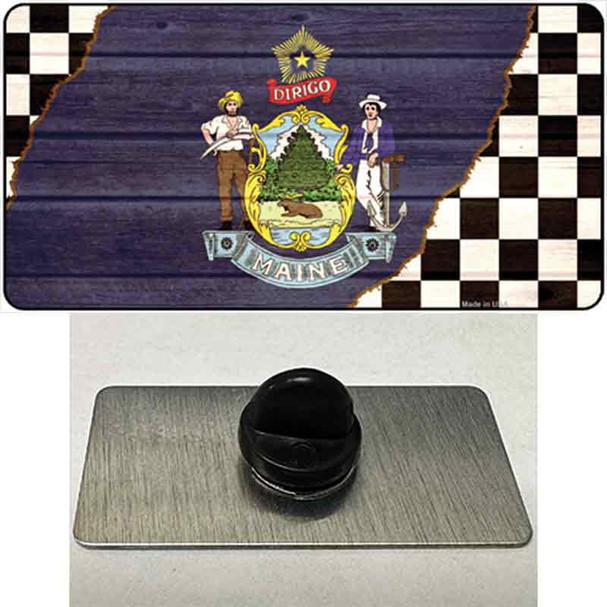Maine Racing Flag Wholesale Novelty Metal Hat Pin Tag
