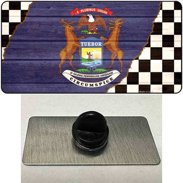 Michigan Racing Flag Wholesale Novelty Metal Hat Pin Tag