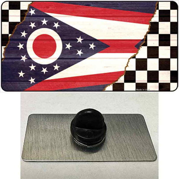 Ohio Racing Flag Wholesale Novelty Metal Hat Pin Tag