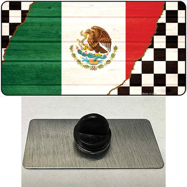Mexico Racing Flag Wholesale Novelty Metal Hat Pin Tag