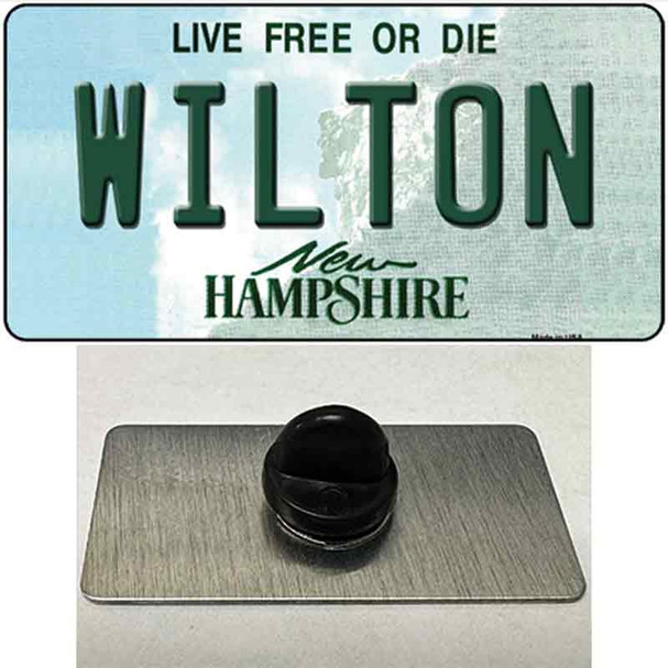 Wilton New Hampshire Wholesale Novelty Metal Hat Pin Tag