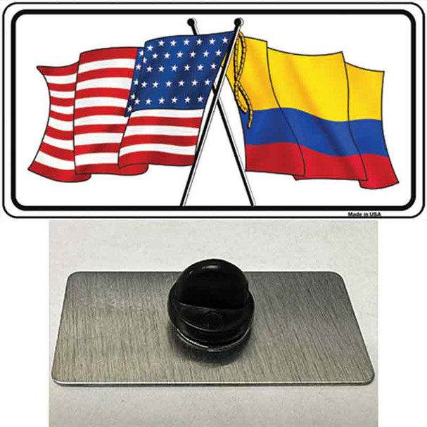 Colombia USA Crossed Flags Wholesale Novelty Metal Hat Pin Tag