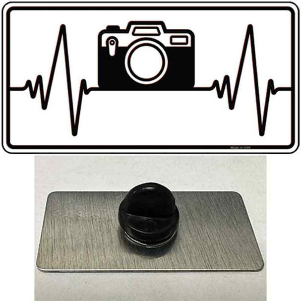 Photography Heart Beat Wholesale Novelty Metal Hat Pin Tag
