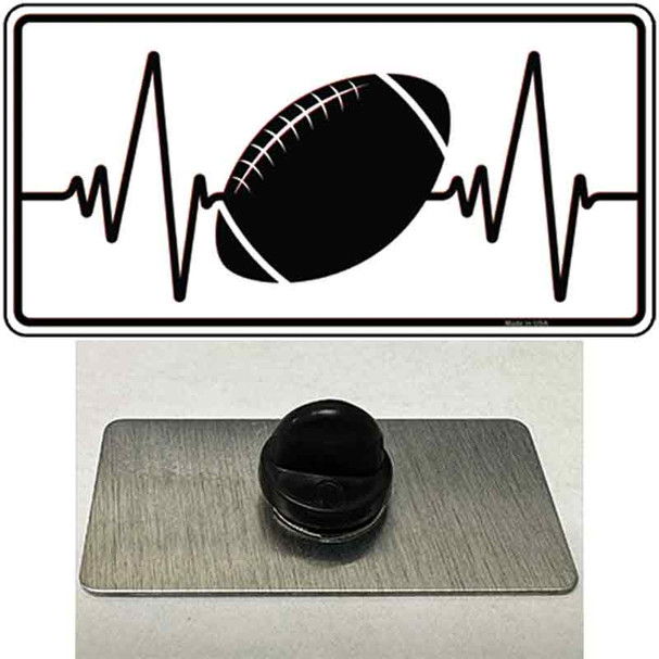 Football Heart Beat Wholesale Novelty Metal Hat Pin Tag