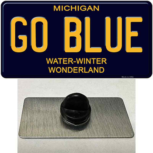 Go Blue Michigan Blue Wholesale Novelty Metal Hat Pin