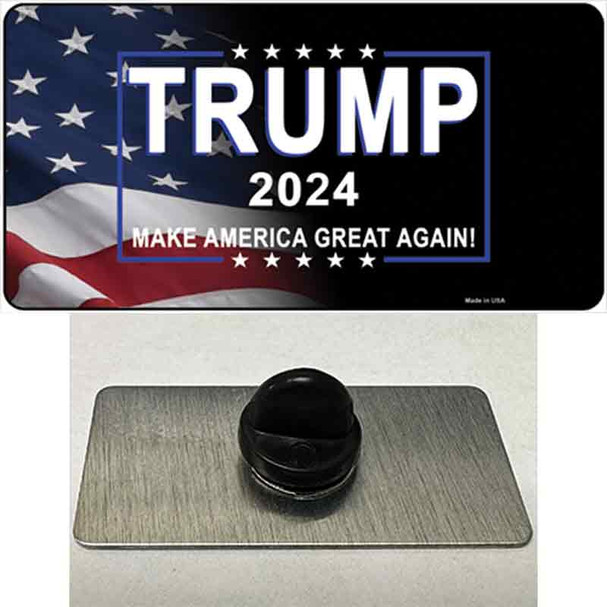 Trump 2024 Flag | Black Wholesale Novelty Metal Hat Pin