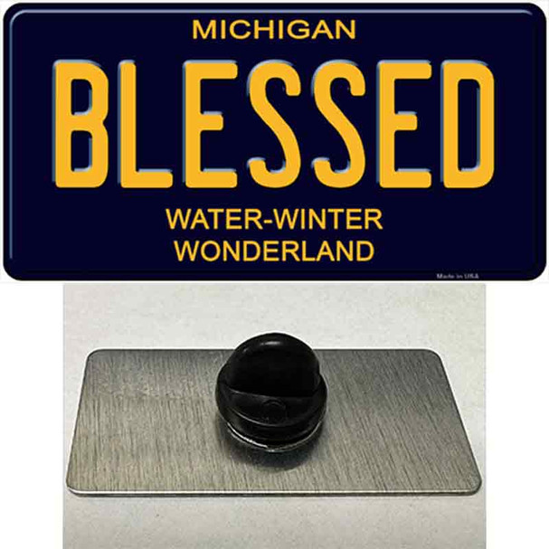 Blessed Michigan Blue Wholesale Novelty Metal Hat Pin