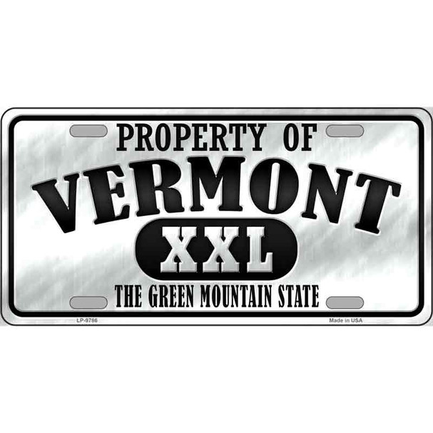 Property Of Vermont Novelty Wholesale Metal License Plate