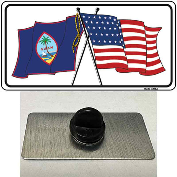 Guam Crossed US Flag Wholesale Novelty Metal Hat Pin