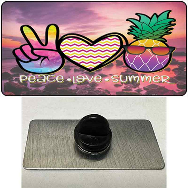 Peace Love Summer Pineapple BeachWholesale Novelty Metal Hat Pin