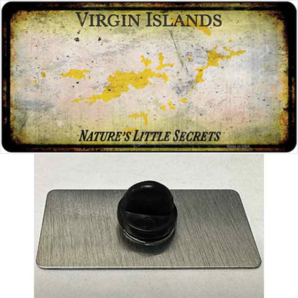 Virgin Islands Rusty Blank Wholesale Novelty Metal Hat Pin