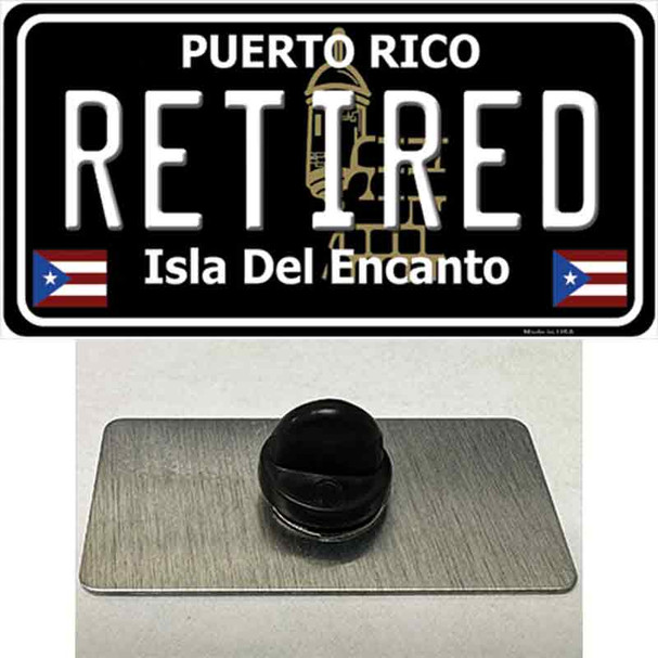 Retired Puerto Rico Black Wholesale Novelty Metal Hat Pin