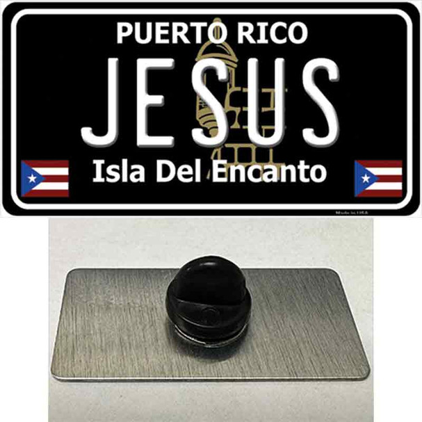 Jesus Puerto Rico Black Wholesale Novelty Metal Hat Pin