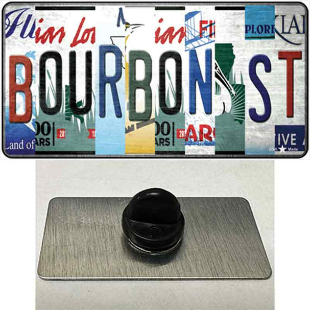 Bourbon St License Plate Art Wholesale Novelty Metal Hat Pin