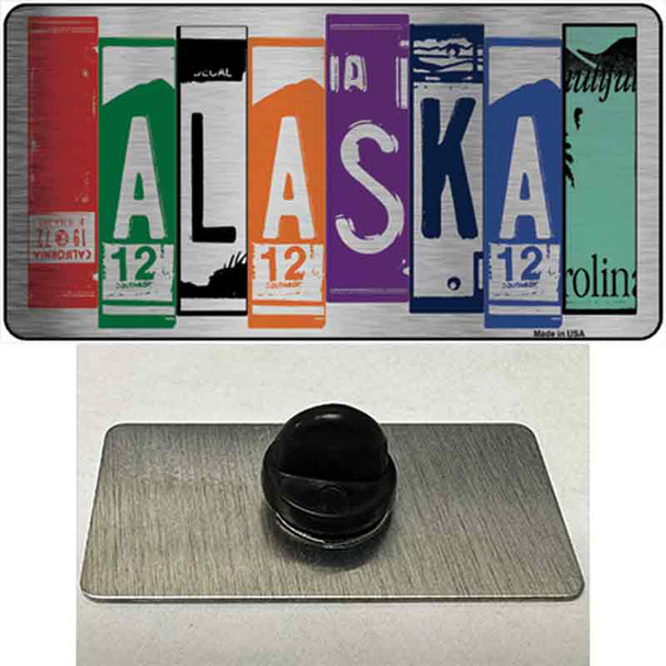 Alaska License Plate Art Wholesale Novelty Metal Hat Pin