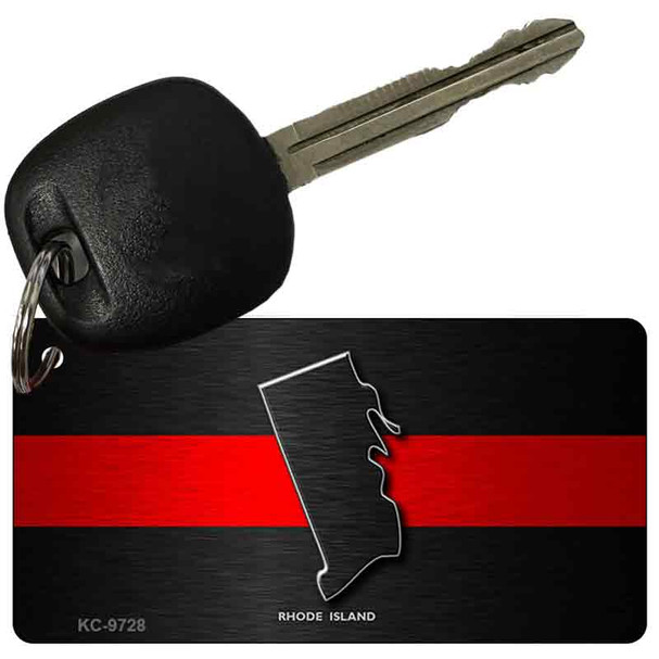 Rhode Island Thin Red Line Wholesale Novelty Key Chain