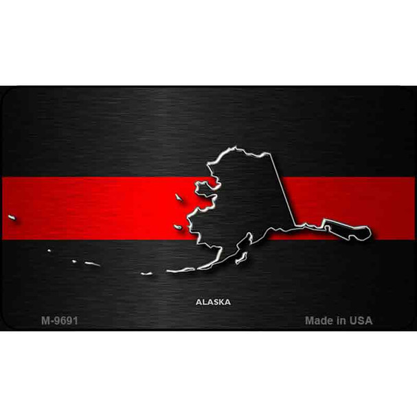 Alaska Thin Red Line Wholesale Novelty Metal Magnet