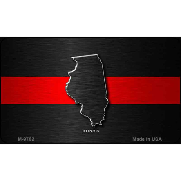 Illinois Thin Red Line Wholesale Novelty Metal Magnet