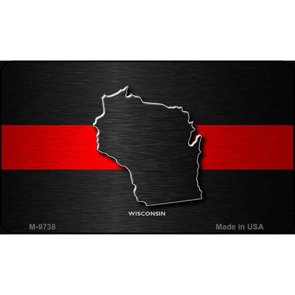 Wisconsin Thin Red Line Wholesale Novelty Metal Magnet