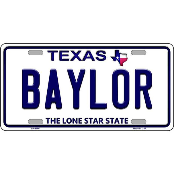 Baylor Texas Novelty Wholesale Metal License Plate