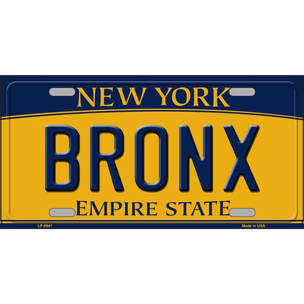 Bronx New York Wholesale Metal Novelty License Plate