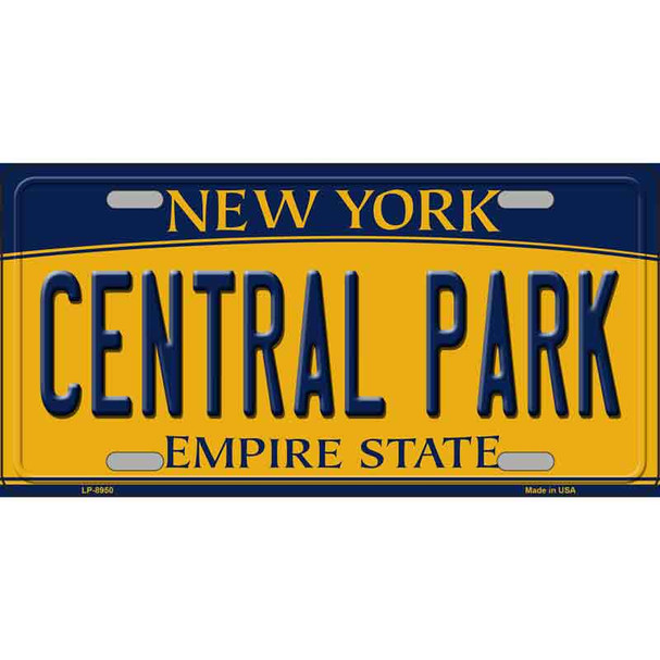 Central Park New York Wholesale Metal Novelty License Plate