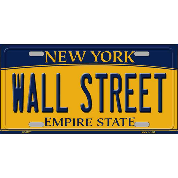 Wall Street New York Wholesale Metal Novelty License Plate