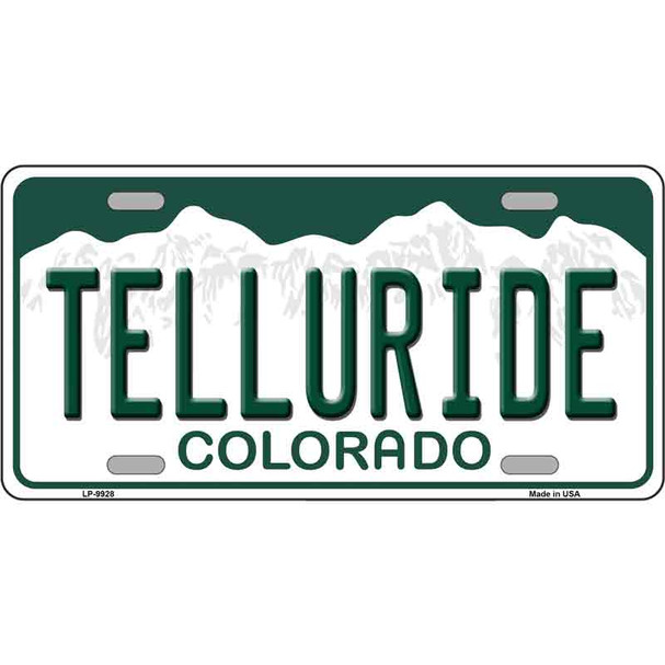 Telluride Colorado Wholesale Metal Novelty License Plate