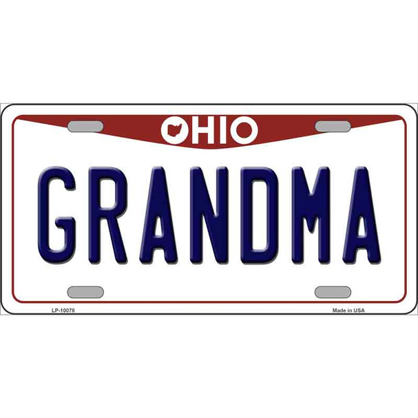 Grandma Ohio Wholesale Metal Novelty License Plate