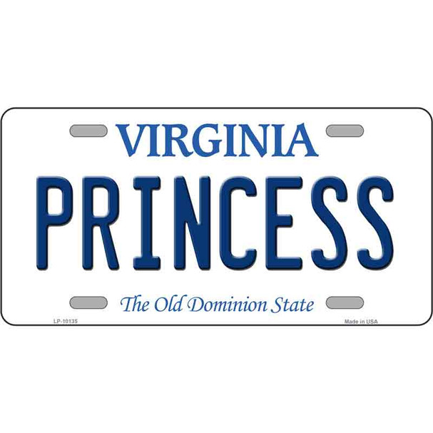 Princess Virginia Wholesale Metal Novelty License Plate