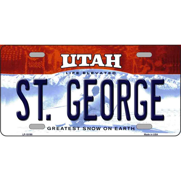 St George Utah Wholesale Metal Novelty License Plate