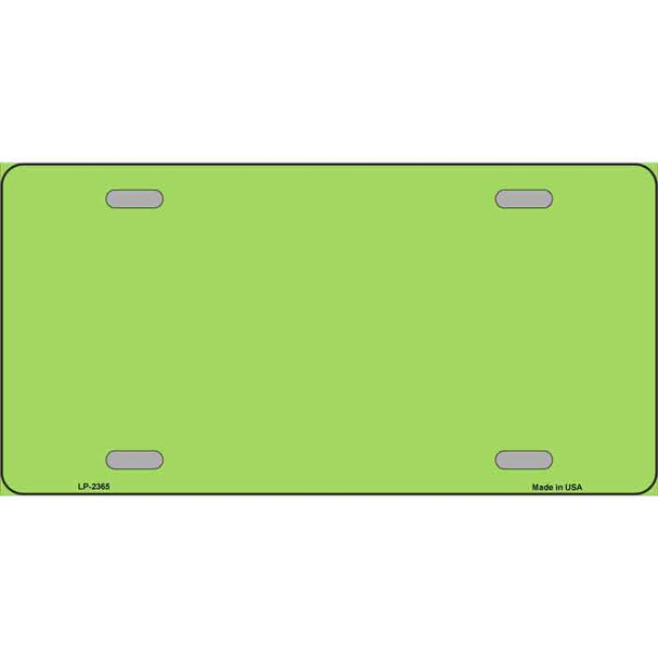 Lime Green Solid Wholesale Metal Novelty License Plate