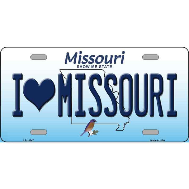 I Love Missouri Wholesale Metal Novelty License Plate