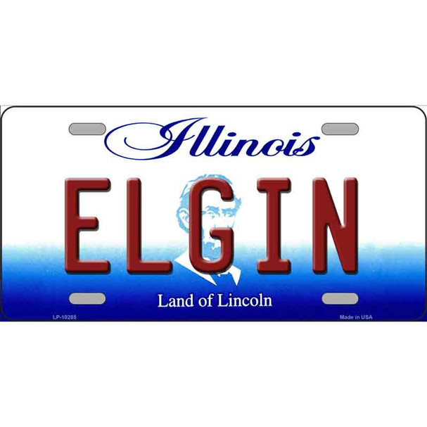 Elgin Illinois Wholesale Metal Novelty License Plate