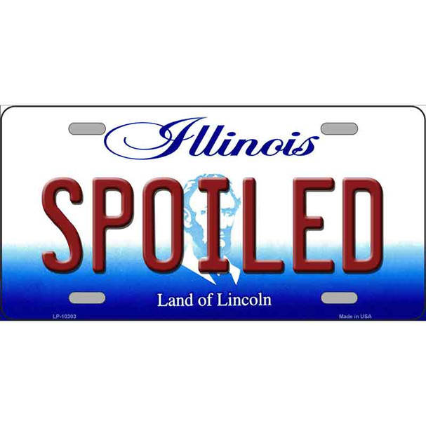 Spoiled Illinois Wholesale Metal Novelty License Plate