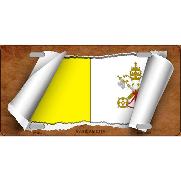 Vatican City Flag Scroll Wholesale Metal Novelty License Plate