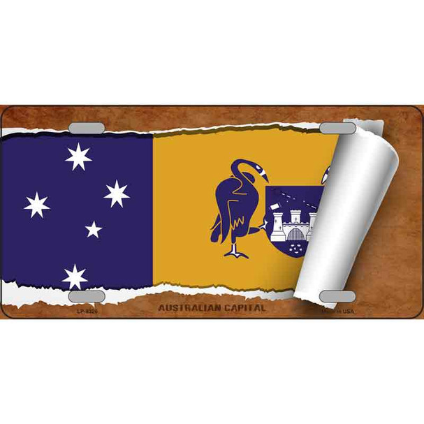 Australian Capital Flag Scroll Wholesale Metal Novelty License Plate