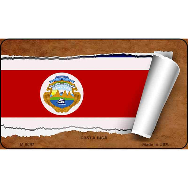 Costa Rica Flag Scroll Wholesale Novelty Metal Magnet